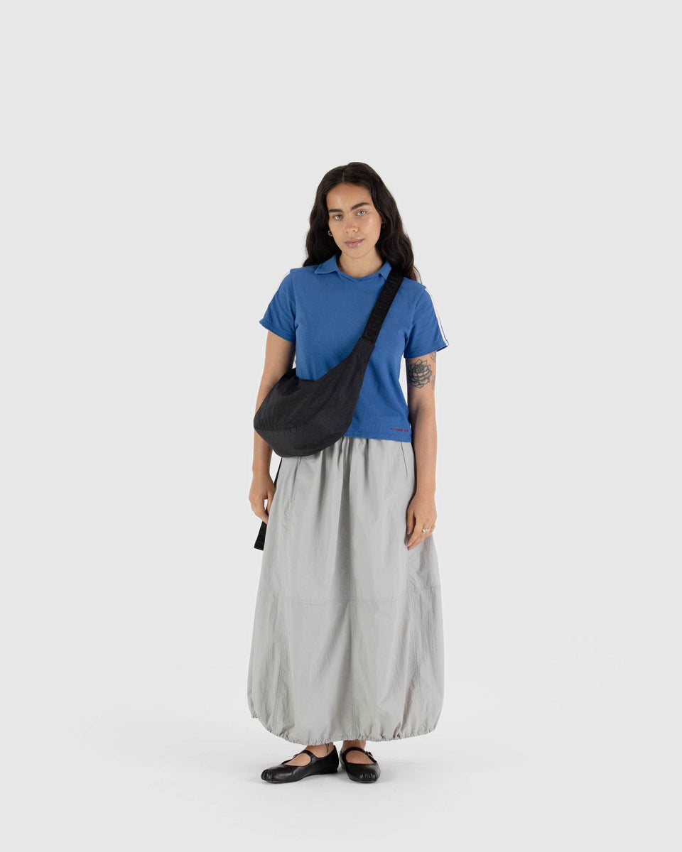 Medium Nylon Crescent Bag - Black – All The Feels