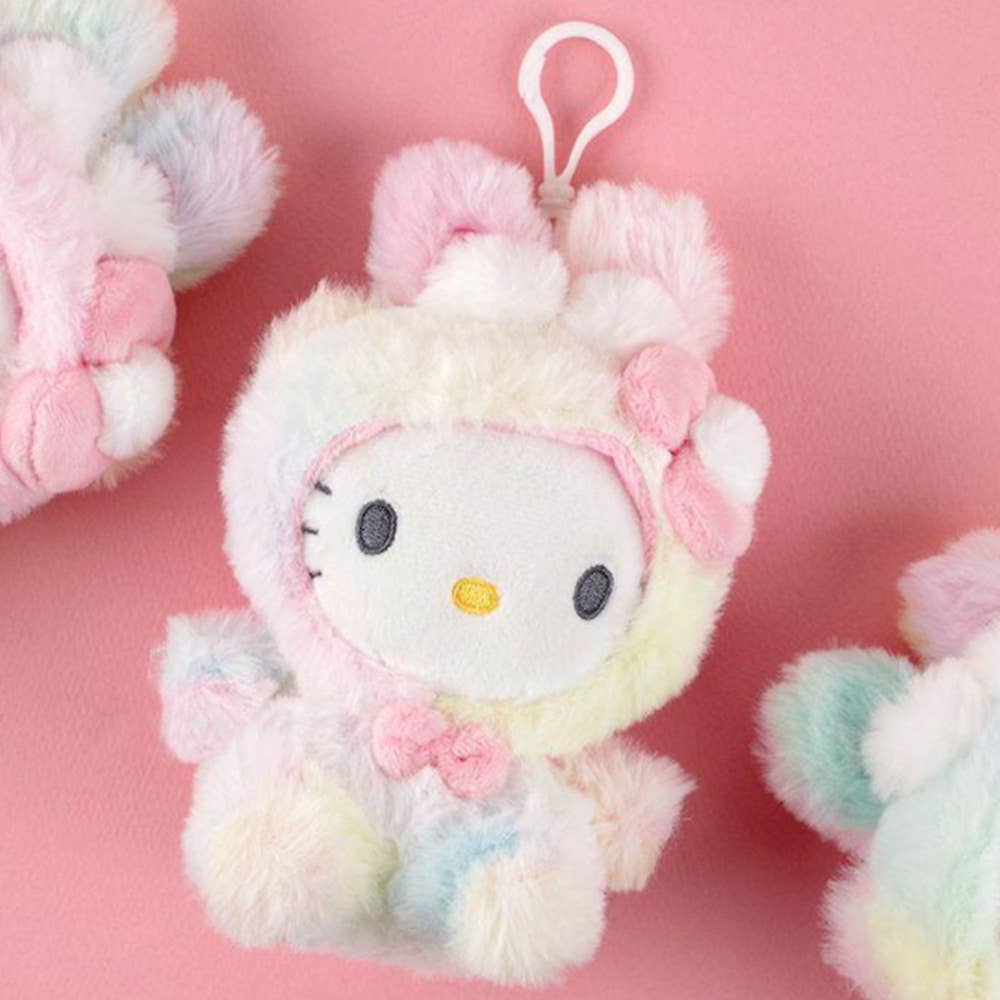 hello kitty backpack rainbow fur Rainbow Hello Kitty Backpack Keychain – All The Feels