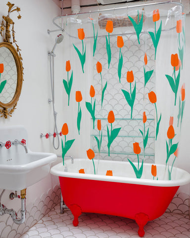 Tulip Shower Curtain - Red