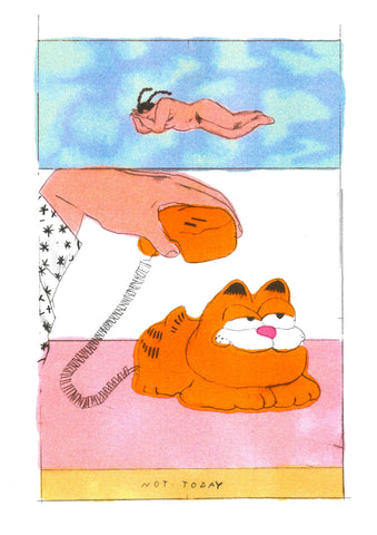 Garfield Risograph Print