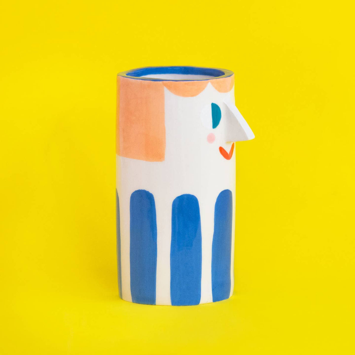 Face Vase - Blue Stripe