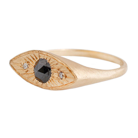 Petite Third Eye Ring - 14K Yellow Gold