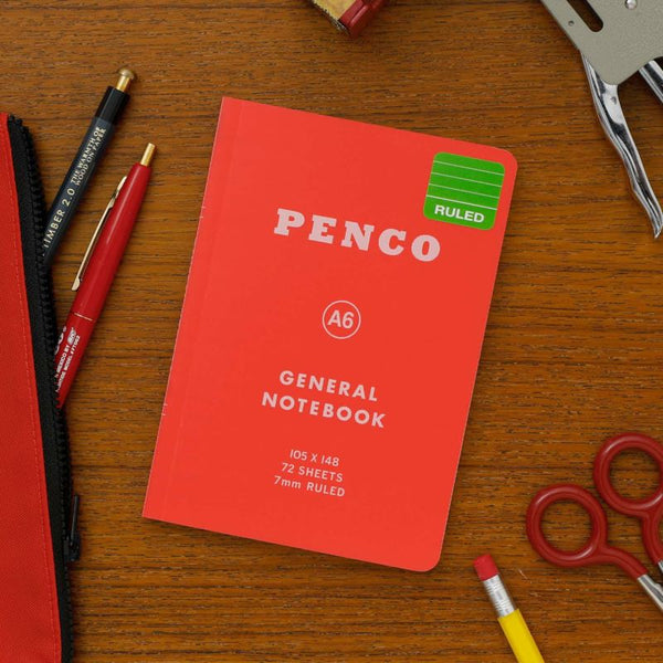 A6 Soft PP Notebook Ruled - Red