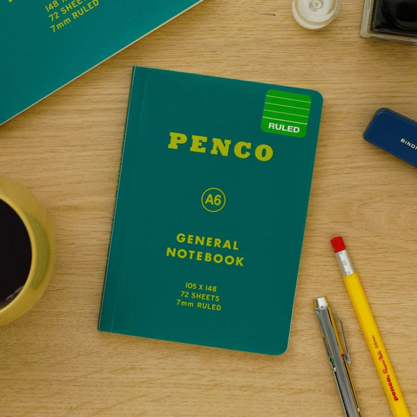 A6 Soft PP Notebook Ruled - Green