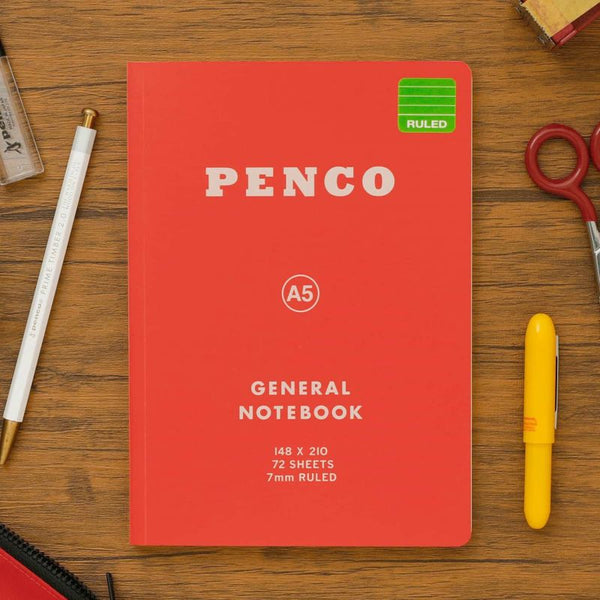 A5 Soft PP Notebook Ruled - Red