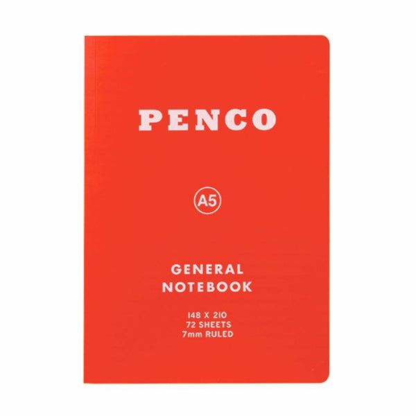 A5 Soft PP Notebook Ruled - Red