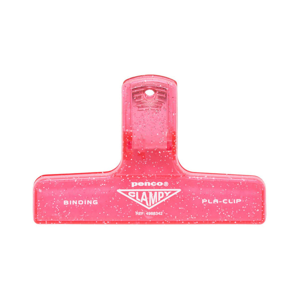 Plastic Clip Glitter - Pink