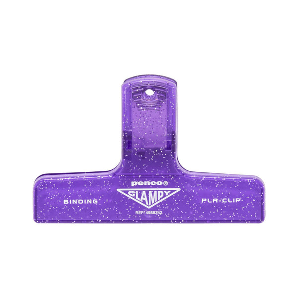 Plastic Clip Glitter - Purple
