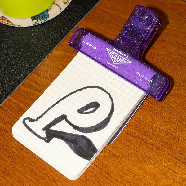 Plastic Clip Glitter - Light Green