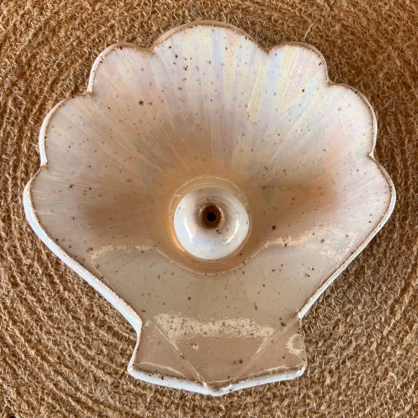 Ceramic Seashell Incense Burner