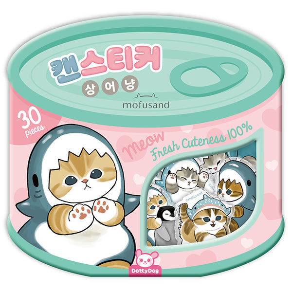 Mofusand Can Jelly 30 Stickers Set – Shark or Fruit Cat