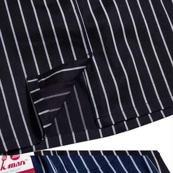 Cookman Baker's Skirt: Stripe - Black