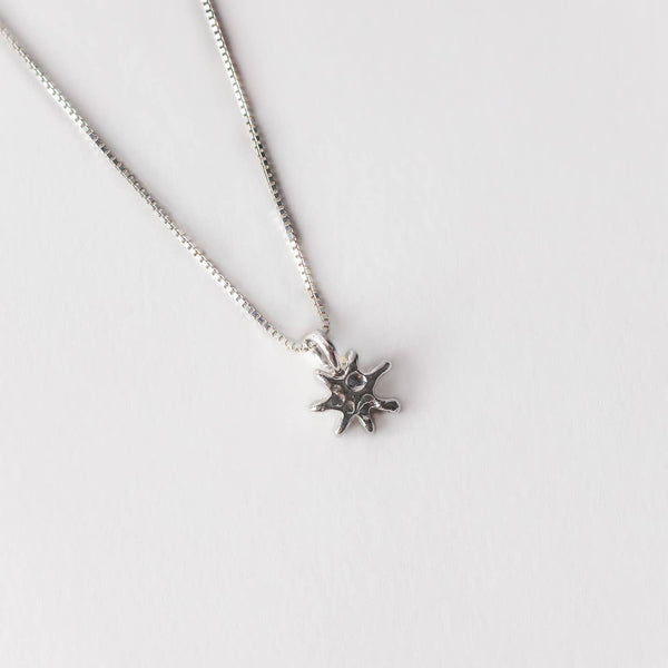 Sun Charm Necklace - Sterling Silver