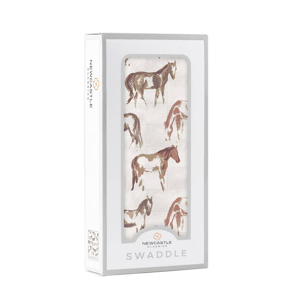 Wild Horses Bamboo Swaddle