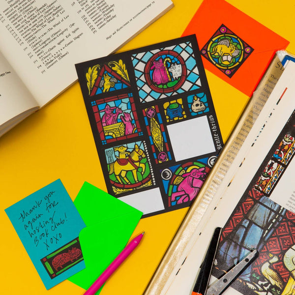 Stained Glass Designs Sticker Sheet