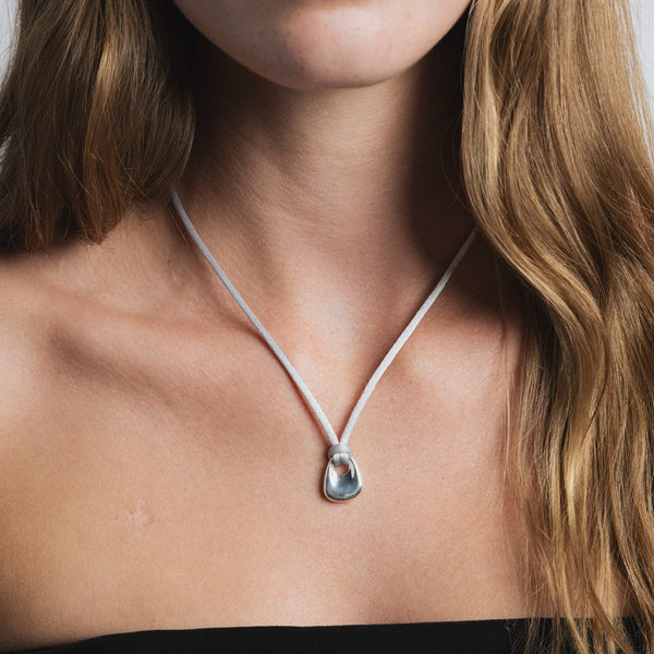 Odette Necklace in Grey and Sterling Silver