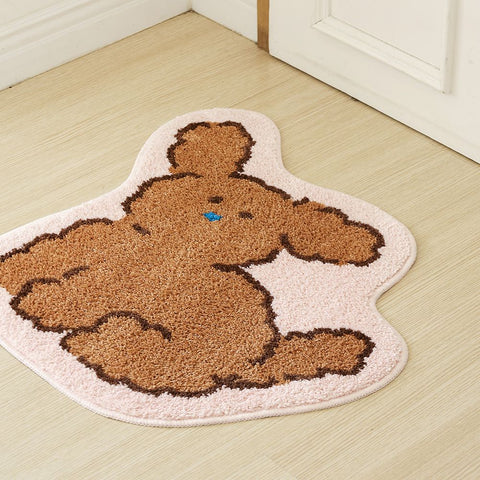 Cute Poodle Rug - Brown Poodle