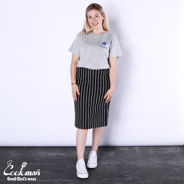 Cookman Baker's Skirt: Stripe - Black