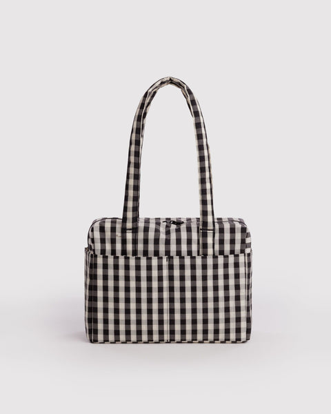 Everyday Cloud Bag - Black And Cream Gingham