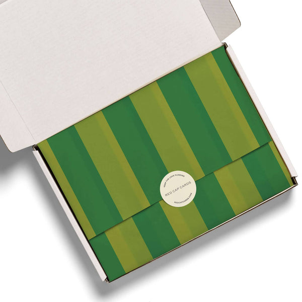 Green Stripes Tissue Paper