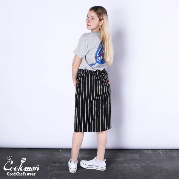 Cookman Baker's Skirt: Stripe - Black