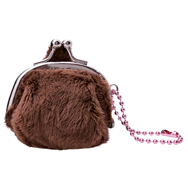 Monchhichi-Chan Face Plush Mini Coin Bag