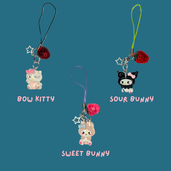 Animals & Phone - Strawberry Tech Charm