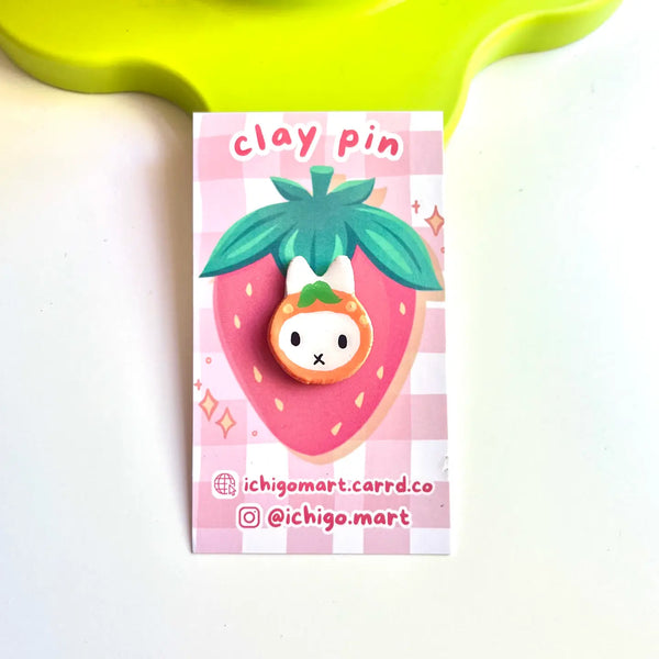 Miffy Fruit Handmade Clay Pins