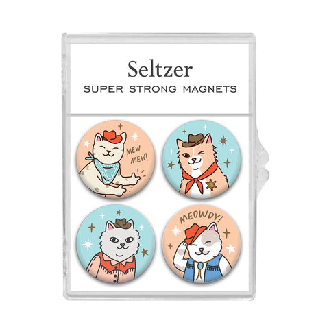Cowboy Kitty Magnet Set