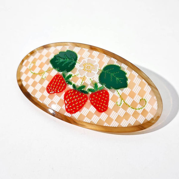 Strawberry Fields Ponytail Barrette