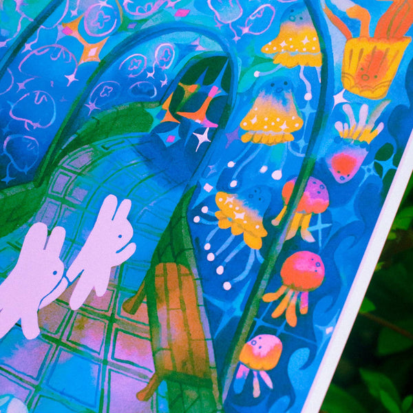 'Aquarium Date' Art Print