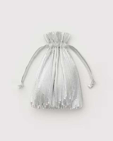 Pleated Baggu - Chrome Metallic