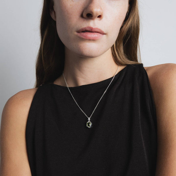 Edith Necklace in Peridot and Sterling Silver