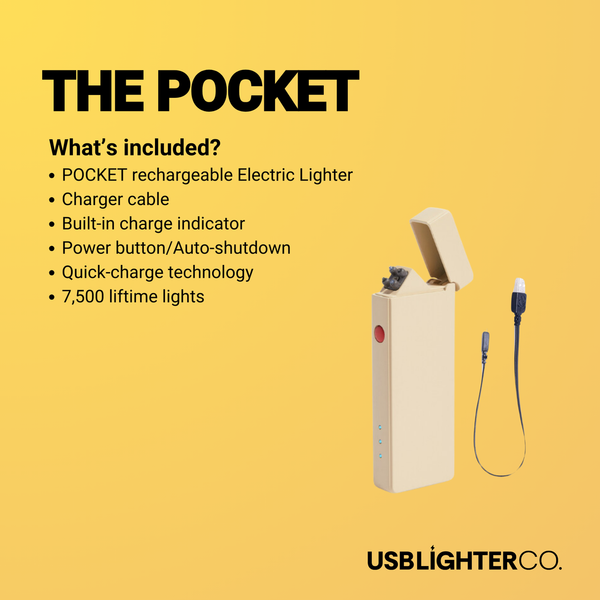 Pocket Electric Arc Lighter - Metallic Black