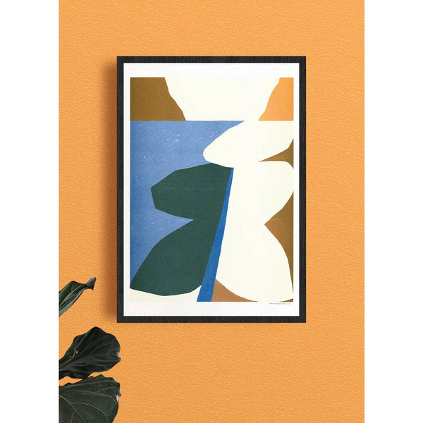 Coastline Risograph Print