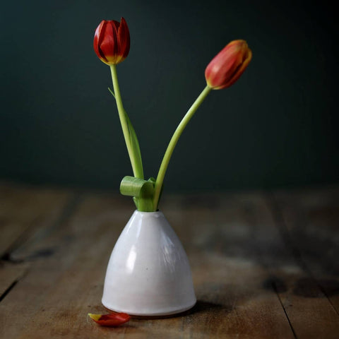 Cone Bud Vase - White