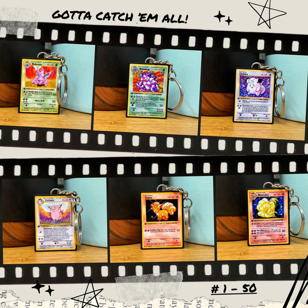 Pokemon Card Keychains