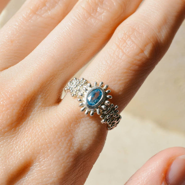 Siren's Tears Blue Topaz Ring in Sterling Silver