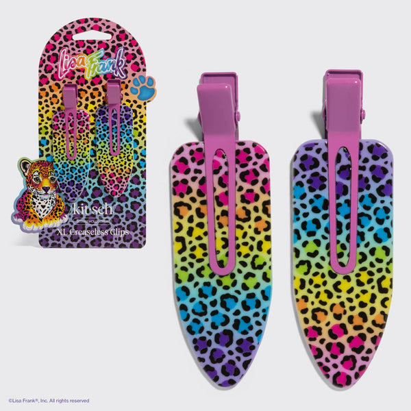 Lisa Frank X Kitsch Xl Creaseless Clips - Rainbow Leopard