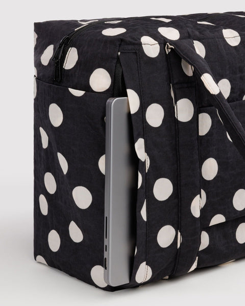 Small Cloud Carry-On - Black And Cream Polka Dot