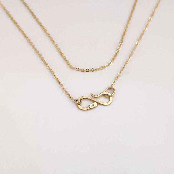 10k Gold Petite Infinity Viper Necklace