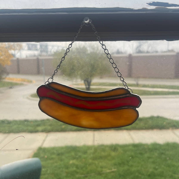 Hot Dog Stained Glass