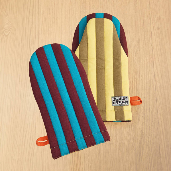 Striped Oven Mitt - Dragonfly