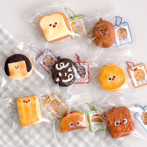 Random Snack Squishy Keychain Blind Box