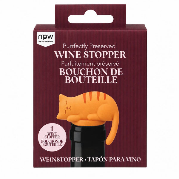 Stretch, Sip, Repeat - Cat Wine Stopper