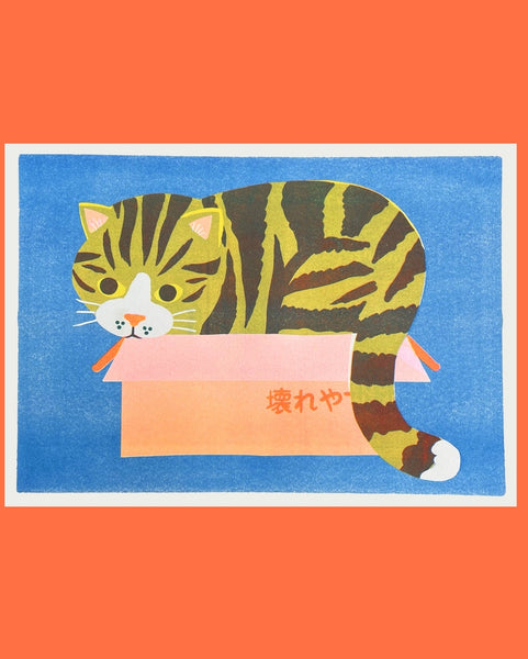 Cat in A Box Print