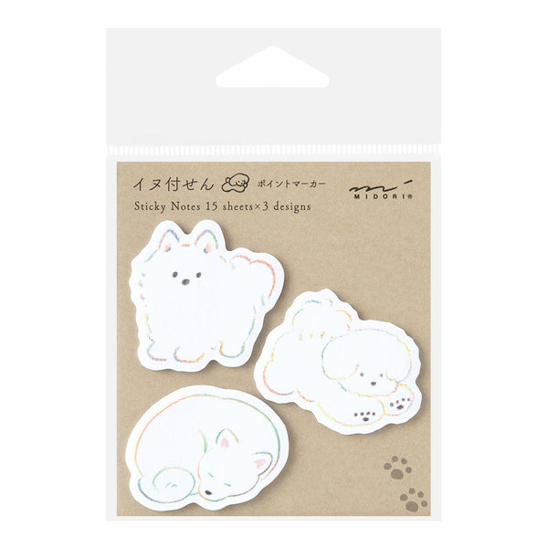 Dog Sticky Notes - White Dog
