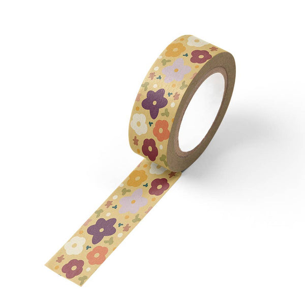 Fall Flower Pattern Washi Tape
