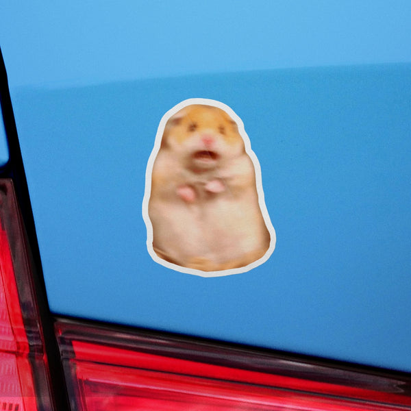 Scared Hamster Sticker