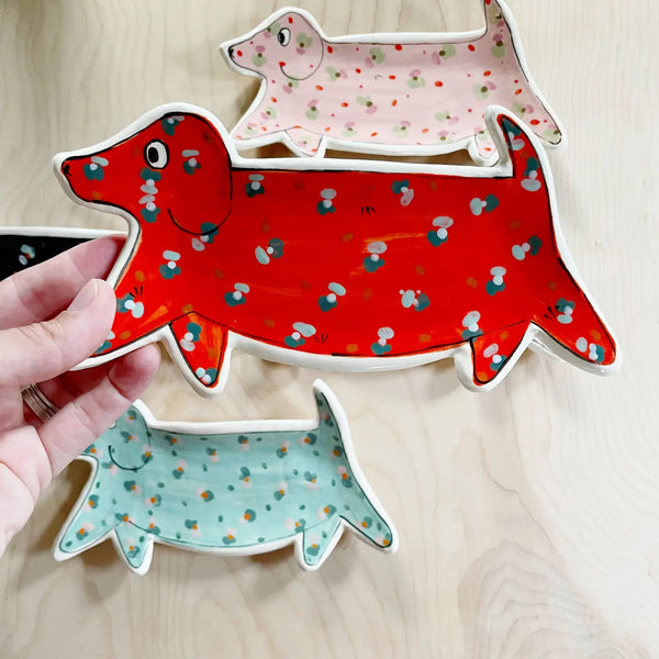 Colorful Dachshund Plate